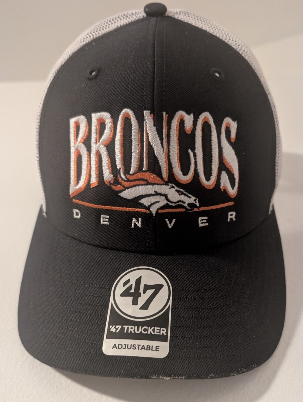 '47 Denver Broncos Trucker Cap with Orange Accent